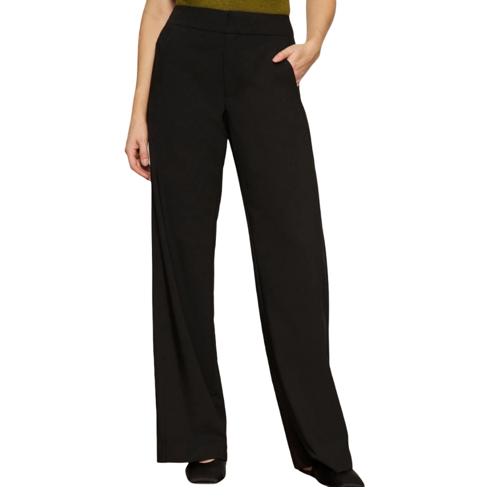 Sanctuary Black Wide-Leg Ankle Slit Career Academia Trousers Plus Size 16W New